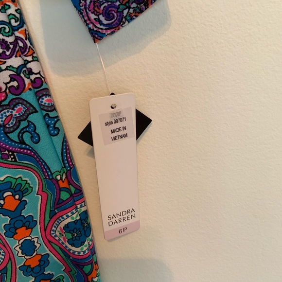 Sandra Darren long sleeve boho groovy shift dress - Picture 5 of 8